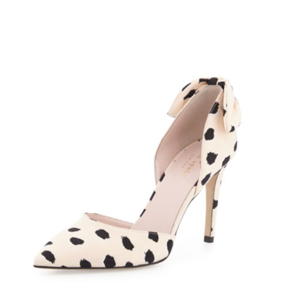 Kate Spade Peggy Spotted Crepe Dorsay Pump